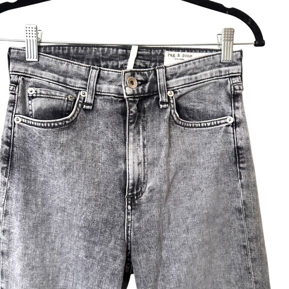 RAG & BONE Nina High Rise Ankle Cigarette Denim Dusty Trail Sz 25 - Picture 4 of 6